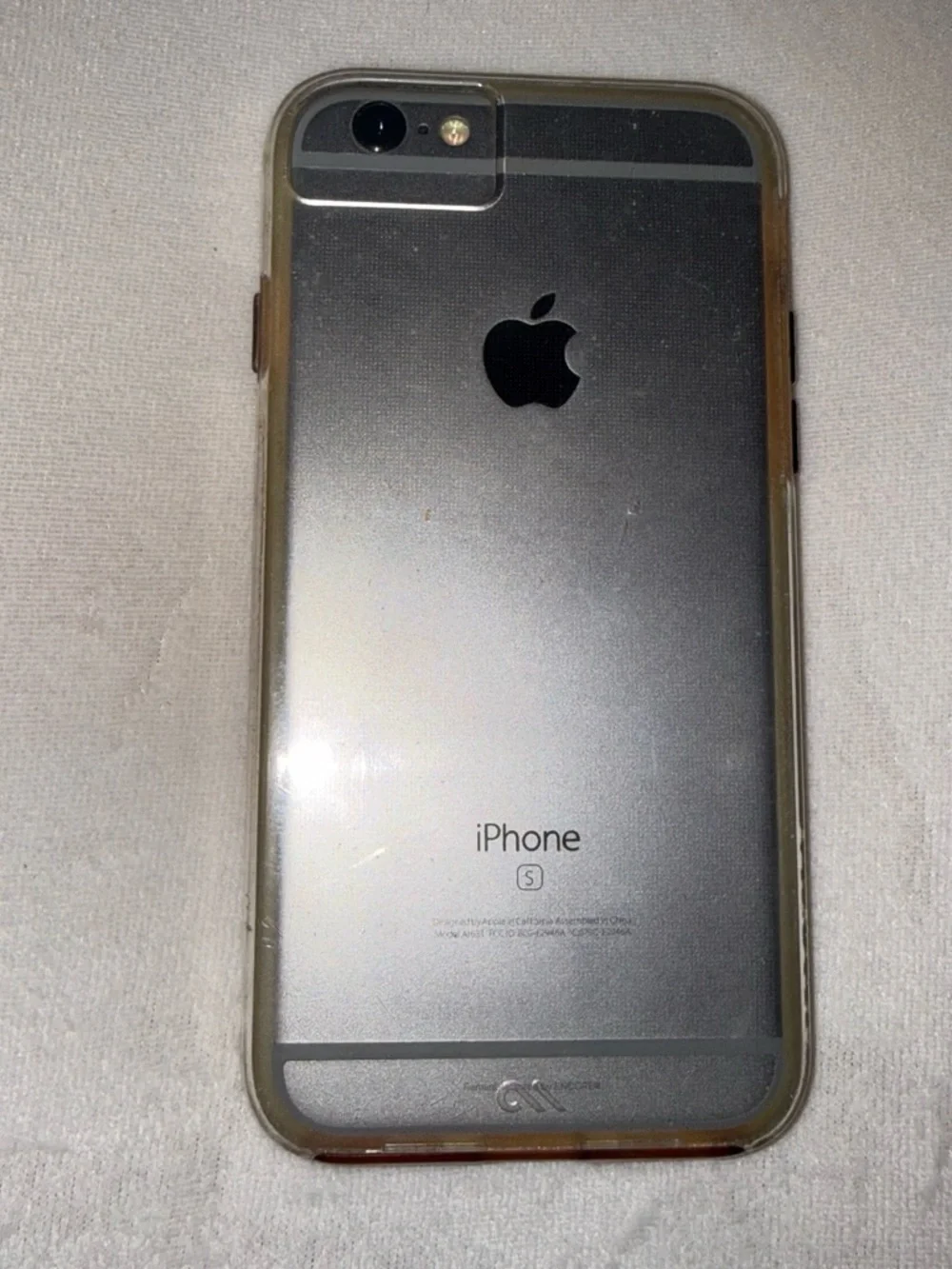 Apple iPhone 6s in Space Gray with Clear Case
